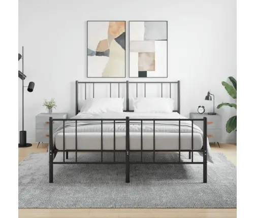 Naktinės Spintelės, 2Vnt., Betono Pilkos, 40X35X47,5cm Mediena