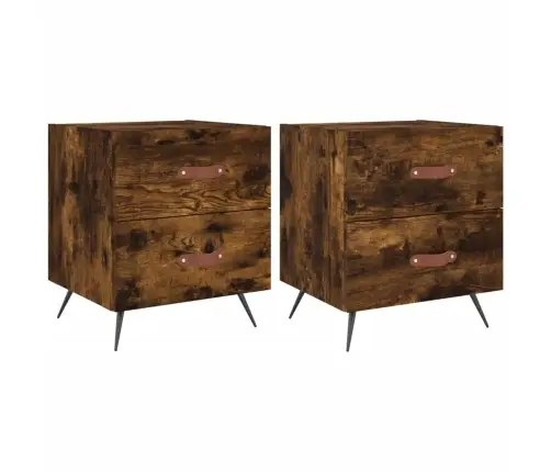 Naktsskapīši, 2 Gb., Ozolkoka, 40X35X47,5 Cm, Inženierijas Koks Vidaxl