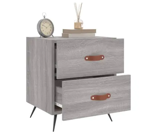Naktinės Spintelės, 2Vnt., Pilkos Ąžuolo, 40X35X47,5cm Mediena
