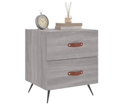 Naktinės Spintelės, 2Vnt., Pilkos Ąžuolo, 40X35X47,5cm Mediena