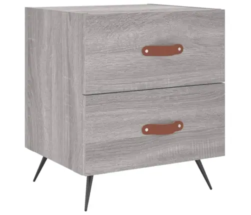 Naktinės Spintelės, 2Vnt., Pilkos Ąžuolo, 40X35X47,5cm Mediena