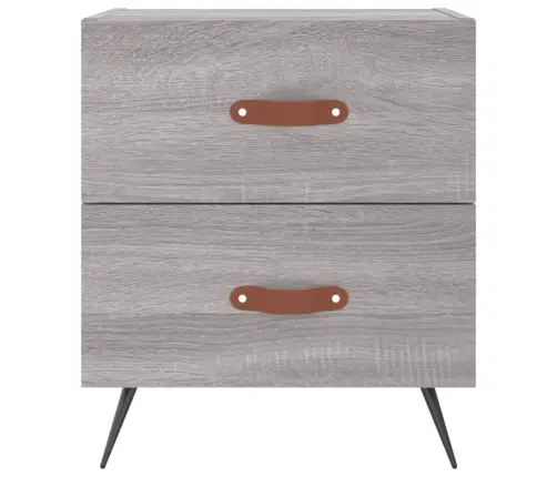 Naktinės Spintelės, 2Vnt., Pilkos Ąžuolo, 40X35X47,5cm Mediena