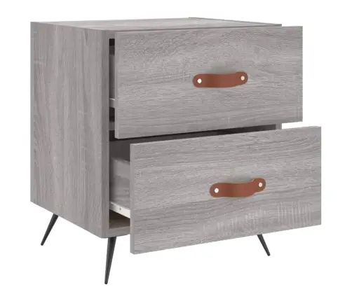 Naktinės Spintelės, 2Vnt., Pilkos Ąžuolo, 40X35X47,5cm Mediena