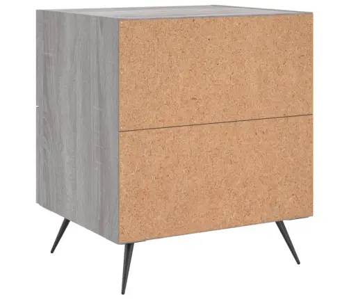 Naktinės Spintelės, 2Vnt., Pilkos Ąžuolo, 40X35X47,5cm Mediena