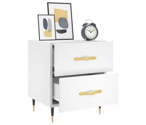 Naktsskapītis, Balts, 40X35X47,5 Cm, Inženierijas Koks Vidaxl