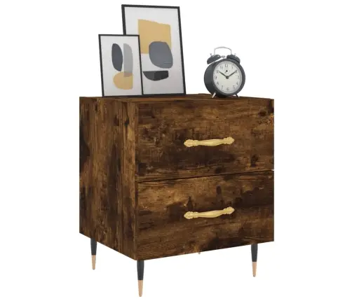 Naktinė Spintelė, Dūminio Ąžuolo, 40X35X47,5cm Mediena