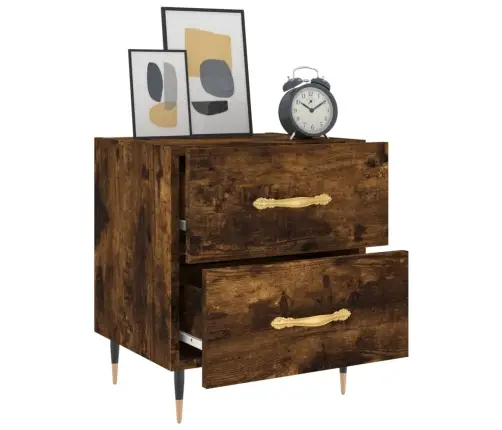 Naktinė Spintelė, Dūminio Ąžuolo, 40X35X47,5cm Mediena