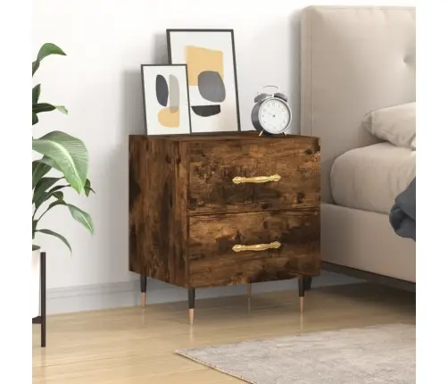 Naktinė Spintelė, Dūminio Ąžuolo, 40X35X47,5cm Mediena