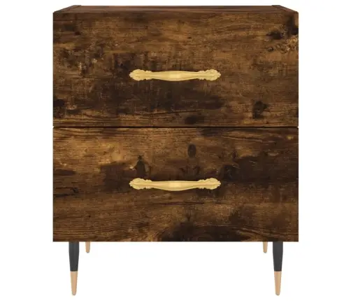 Öökapid 2 Tk, Suitsutatud Tamm, 40 X 35 X 47,5 cm Tehispuit