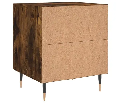 Öökapid 2 Tk, Suitsutatud Tamm, 40 X 35 X 47,5 cm Tehispuit