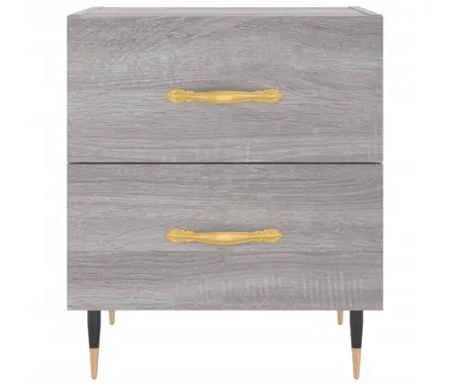 Naktsskapītis, Pelēks, 40X35X47,5 Cm, Inženierijas Koks Vidaxl