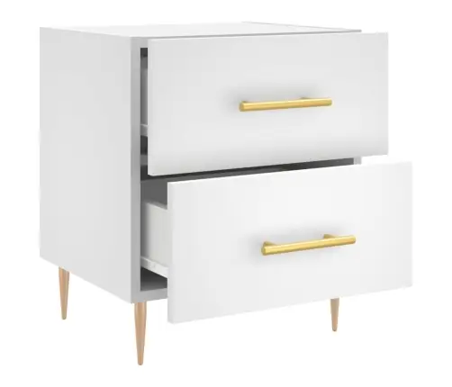 Öökapid 2 Tk, Valge, 40 X 35 X 47,5 cm Tehispuit