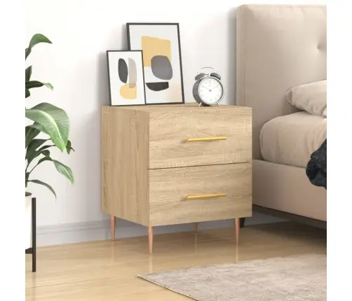 Naktsskapītis, Ozolkoka Krāsa, 40X35X47,5 Cm, Inženierijas Koks Vidaxl