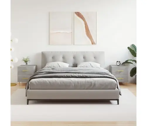 Naktsskapīši, Pelēki, 2 Gab., 40X35X47,5 Cm, Inženierijas Koks Vidaxl