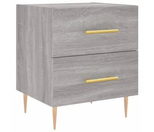 Naktsskapīši, 2 Gab., Pelēki, 40X35X47,5 Cm, Inženierijas Koks Vidaxl