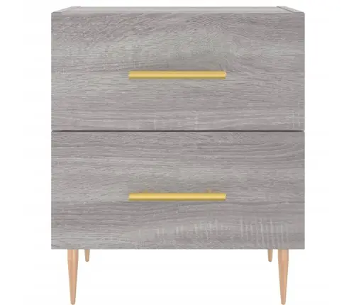 Naktsskapīši, 2 Gab., Pelēki, 40X35X47,5 Cm, Inženierijas Koks Vidaxl