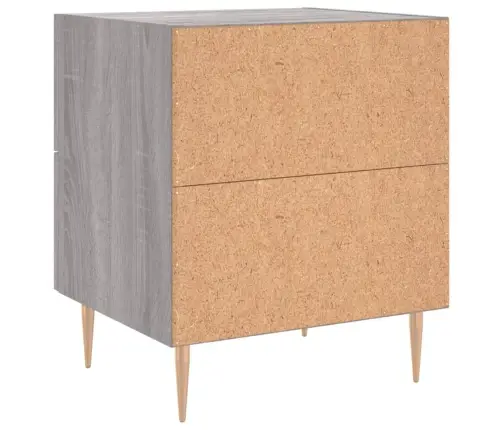 Naktsskapīši, 2 Gab., Pelēki, 40X35X47,5 Cm, Inženierijas Koks Vidaxl