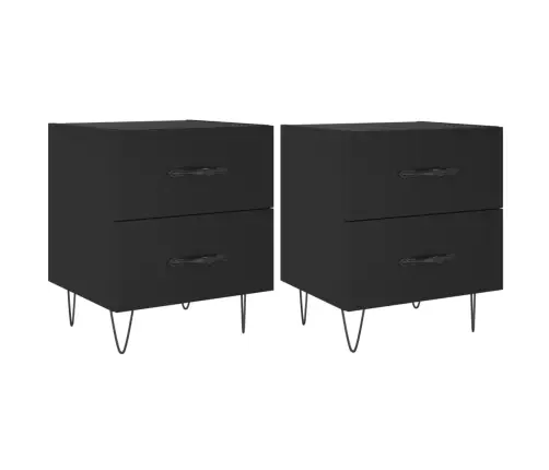 Öökapid 2 Tk, Must, 40 X 35 X 47,5 cm Tehispuit