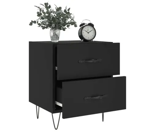 Öökapid 2 Tk, Must, 40 X 35 X 47,5 cm Tehispuit