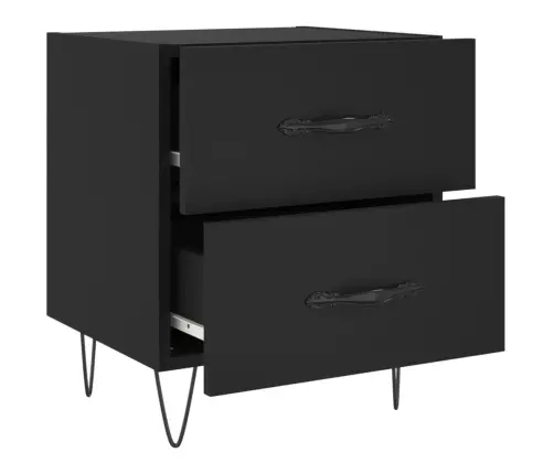 Öökapid 2 Tk, Must, 40 X 35 X 47,5 cm Tehispuit