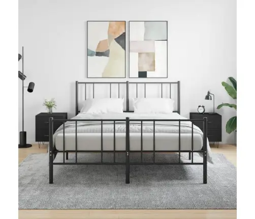 Öökapid 2 Tk, Must, 40 X 35 X 47,5 cm Tehispuit