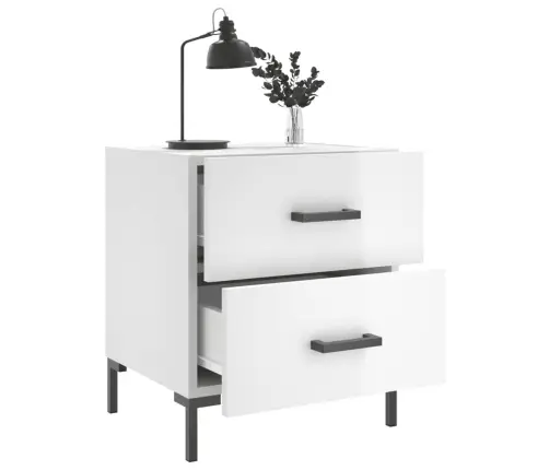 Naktsskapīši, 2 Gab., Balti, 40X35X47,5 Cm, Inženierijas Koks Vidaxl