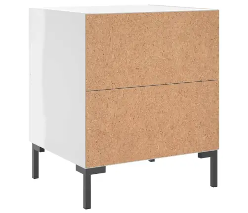 Naktsskapīši, 2 Gab., Balti, 40X35X47,5 Cm, Inženierijas Koks Vidaxl