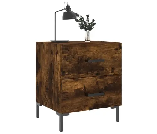 Naktinės Spintelės, 2Vnt., Dūminės, 40X35X47,5cm Mediena