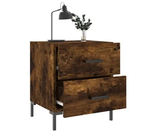 Naktinės Spintelės, 2Vnt., Dūminės, 40X35X47,5cm Mediena