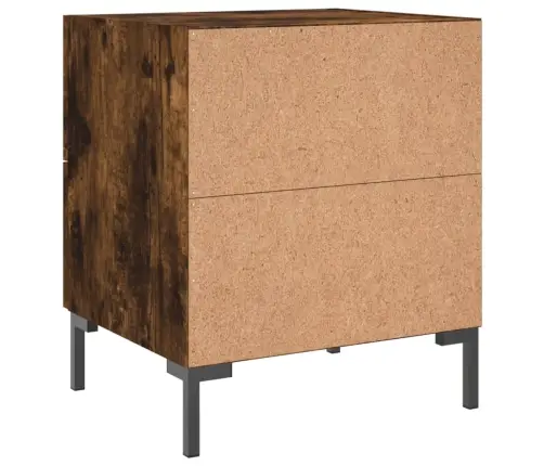 Naktinės Spintelės, 2Vnt., Dūminės, 40X35X47,5cm Mediena