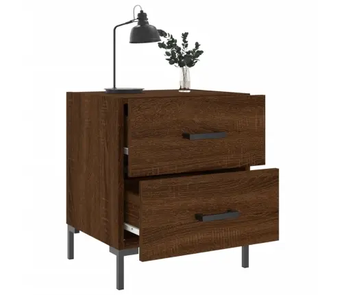 Öökapid 2 Tk, Pruun Tamm, 40 X 35 X 47,5 cm Tehispuit