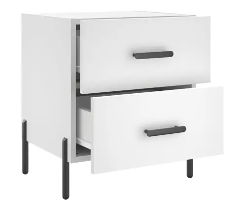 Naktsskapītis, Balts, 40X35X47,5 Cm, Inženierijas Koks Vidaxl