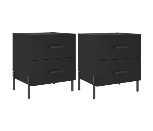 Öökapid 2 Tk, Must, 40 X 35 X 47,5 cm Tehispuit