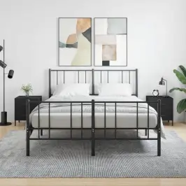 Naktsskapīši, 2 Gab., Melni, 40X35X47,5 Cm, Inženierijas Koks Vidaxl