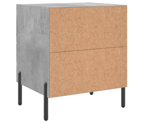 Naktsskapīši, Pelēki, 2 Gab., 40X35X47,5 Cm, Inženierijas Koks Vidaxl