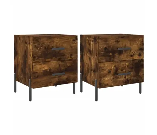 Naktsskapīši, 2 Gb., Ozolkoka, 40X35X47,5 Cm, Inženierijas Koks Vidaxl Naktsskapīši, 2 Gb., Ozolkoka, 40X35X47,5 Cm, Inženierijas Koks Vidaxl