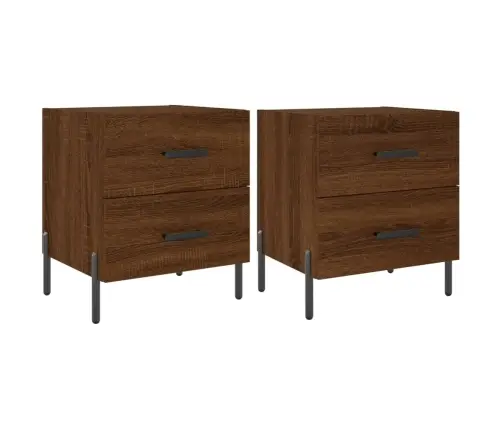 Naktsskapīši, 2 Gb., Ozolkoka, 40X35X47,5 Cm, Inženierijas Koks Vidaxl