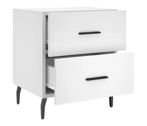 Öökapid 2 Tk, Valge, 40 X 35 X 47,5 cm Tehispuit