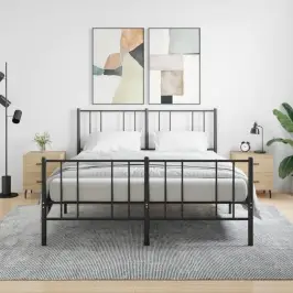 Naktsskapīši, 2 Gb., Ozolkoka, 40X35X47,5 Cm, Inženierijas Koks Vidaxl