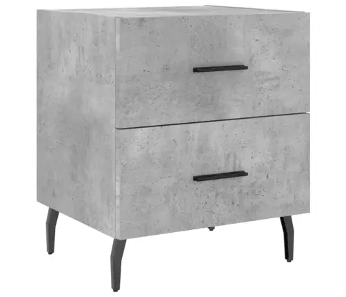 Naktsskapītis, Betona Pelēks, 40X35X47,5 Cm, Inženierijas Koks Vidaxl