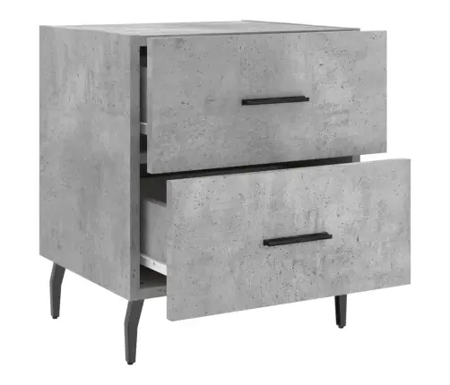 Naktsskapītis, Betona Pelēks, 40X35X47,5 Cm, Inženierijas Koks Vidaxl