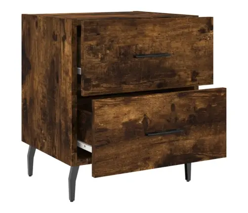 Naktinės Spintelės, 2Vnt., Dūminės, 40X35X47,5cm Mediena