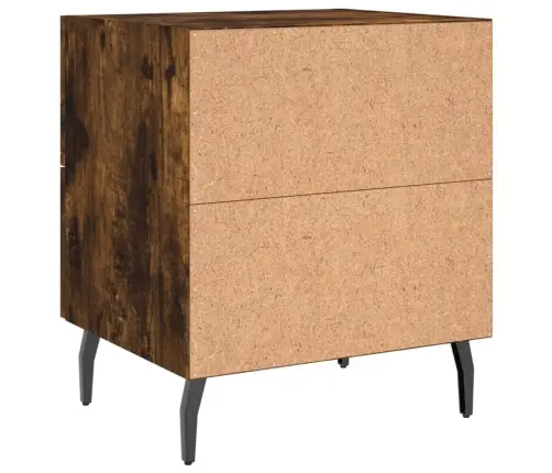 Naktinės Spintelės, 2Vnt., Dūminės, 40X35X47,5cm Mediena