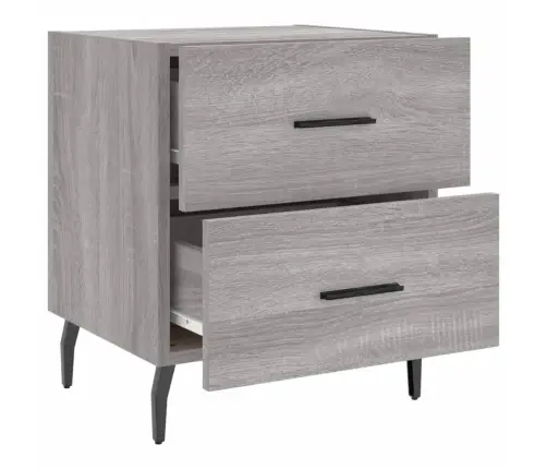 Naktinė Spintelė, Pilka Ąžuolo, 40X35X47,5cm Apdirbta Mediena