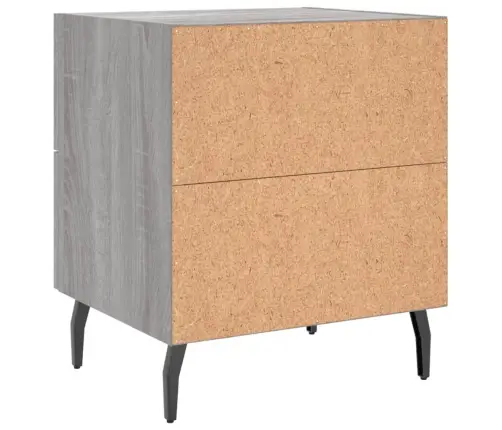 Naktinė Spintelė, Pilka Ąžuolo, 40X35X47,5cm Apdirbta Mediena