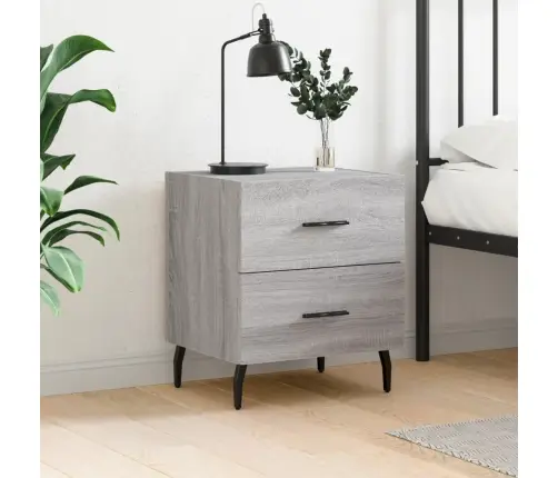 Naktinė Spintelė, Pilka Ąžuolo, 40X35X47,5cm Apdirbta Mediena