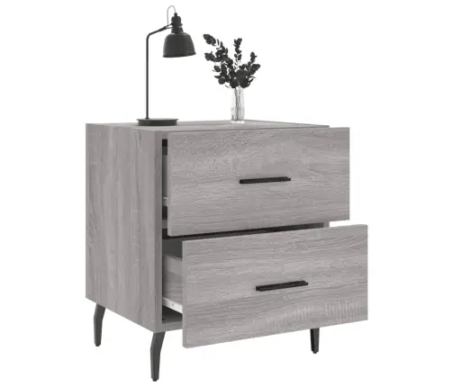 Naktsskapīši, 2 Gab., Pelēki, 40X35X47,5 Cm, Inženierijas Koks Vidaxl