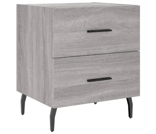 Naktsskapīši, 2 Gab., Pelēki, 40X35X47,5 Cm, Inženierijas Koks Vidaxl