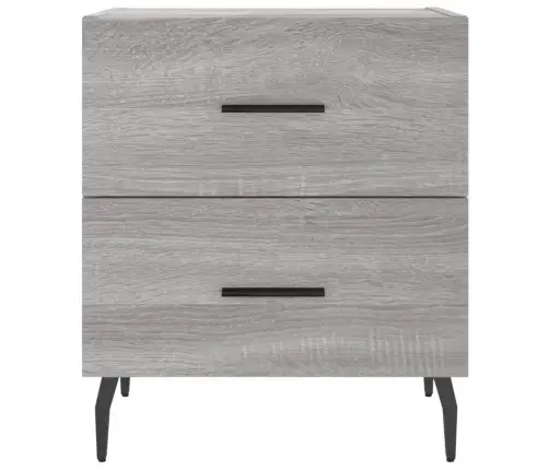 Naktsskapīši, 2 Gab., Pelēki, 40X35X47,5 Cm, Inženierijas Koks Vidaxl