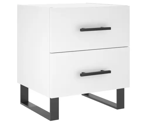 Naktinės Spintelės, 2Vnt., Baltos, 40X35X47,5cm Mediena